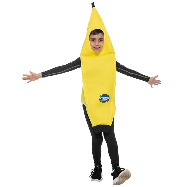 Foto 2 de 7 de Spooktacular Creations Disfraz unisex de plátano para niños, overol de frutas tropicales para niños pequeños