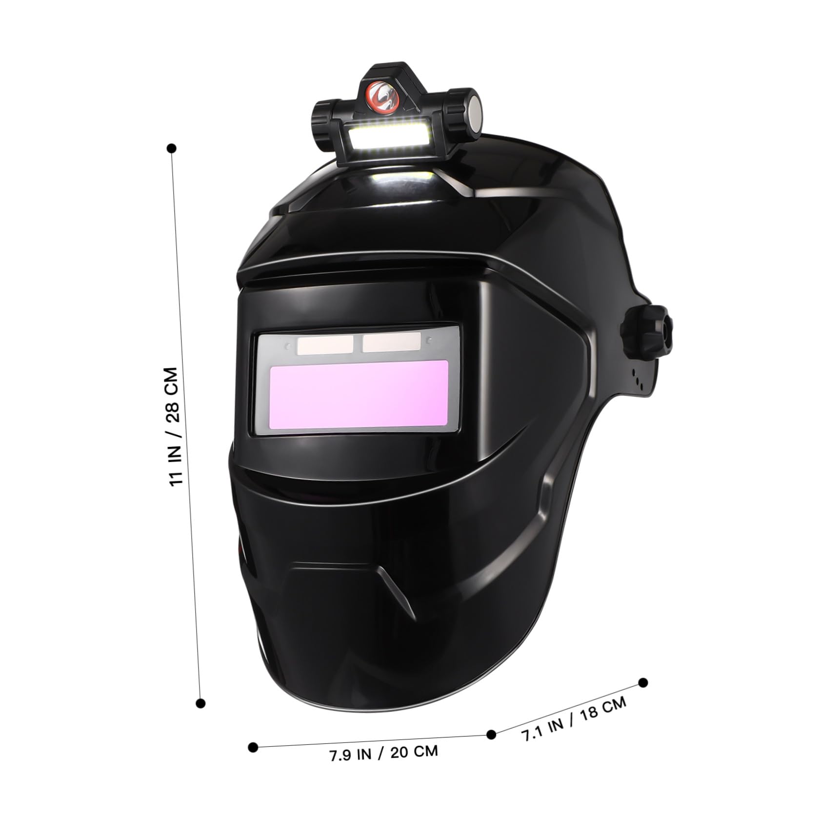 Maschera di Protezione per Saldatura Automatica Nera | Schermo Ampio, Regolazione a Ingranaggi, Pp Traspirante, per Lavori Indoor e Outdoor