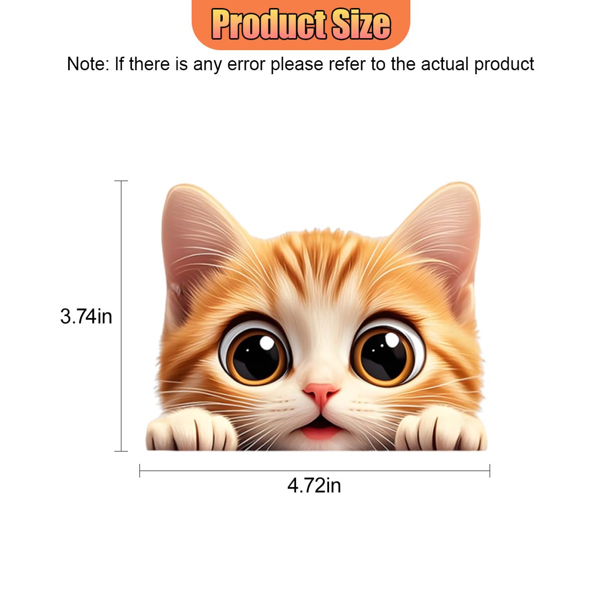 Cat Car Window Decal Funny Weatherproof Automotive Decals Accessories A Style — view 2