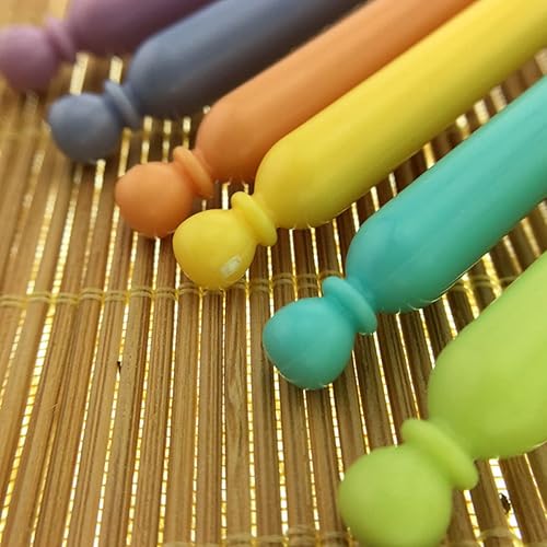 Miniatura 3 de Gancho de ganchillo tunecino, 12 piezas de ganchillo, ganchos de ganchillo de plástico, herramientas de tejer de lana, juego de agujas de tejer de