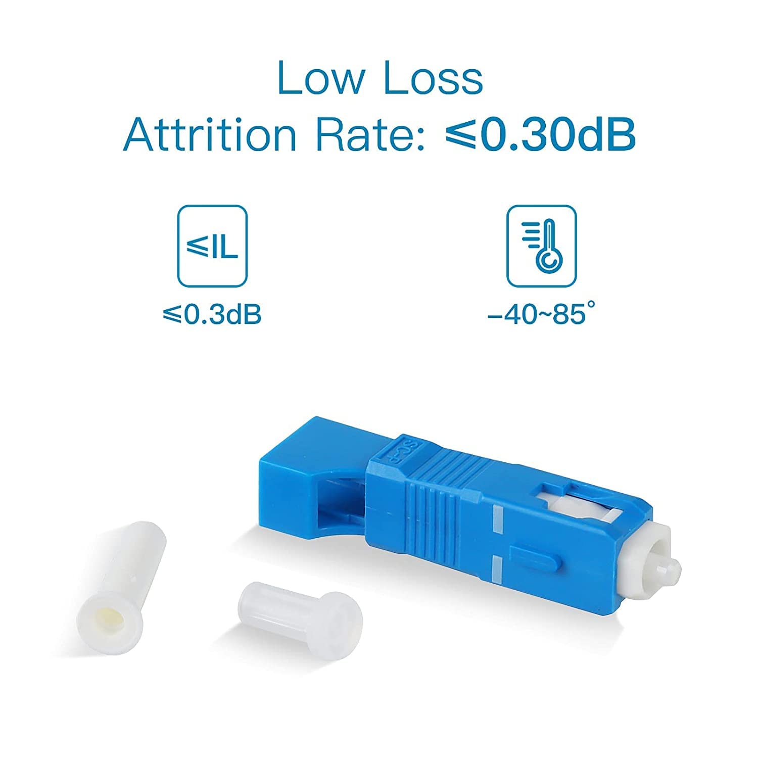 Lot de 20 adaptateurs monomode SC/UPC mâle vers LC/UPC femelle connecteur fibre optique FTTH adaptateur convertisseur pour localisateur visuel de défauts monomode 9/125um adaptateur optique pour VFL..