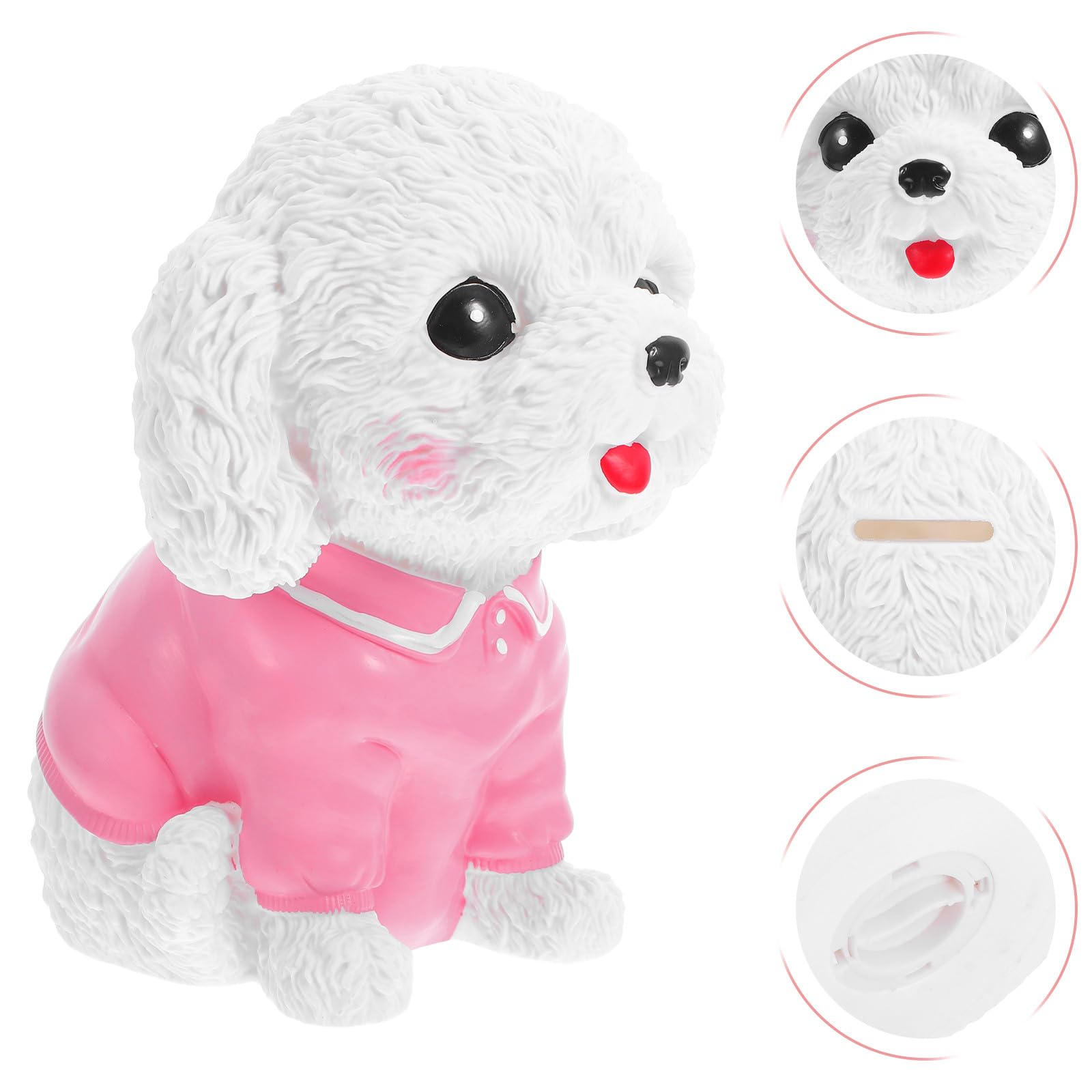 Veemoon Tirelire de Chien Mignon Structure Anti-Chute pour Garçon et Filles en PVC Grosse Capacité Facile à Utiliser, pour Bureau ou Chambre