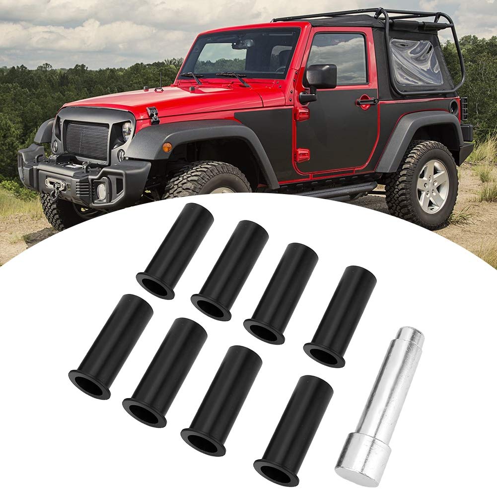 8 Pz Porta Cerniera Pin Fodere Boccole Kit Fit Per Jeep Wrangler JKU 07 18 2 Porta per Jeep Jk Cerniere della Porta Boccole Boccole per Wrangler Fodere Cerniere Delrin Jl Liner Inserti 2016