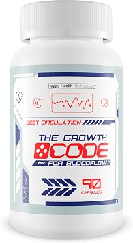 The Growth Code For Bloodflow - Advanced Blood Flow Supplement - Our Best Circulation Supplement - Vasodilator Nitric Oxide Boost Capsules - Max Blood Flow Circulation and Vein Support