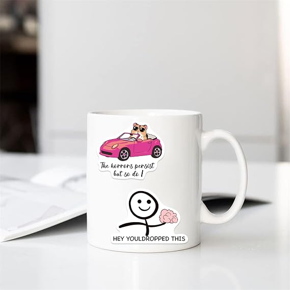100PCS Pink Meme Stickers for Adults & Women, Pink Funny Waterproof Stickers for Water Bottles Laptop Scrapbooking Computer Cars Hard Hat, DIY Décor for Bumper Accesory (MEMEpink)