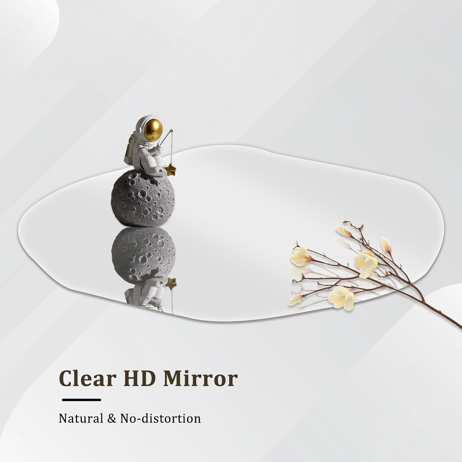Irregular Wall Mirror, 19.6 * 47 Inch Asymmetrical Mirror Decor for Living Room Bedroom Bathroom Entryway