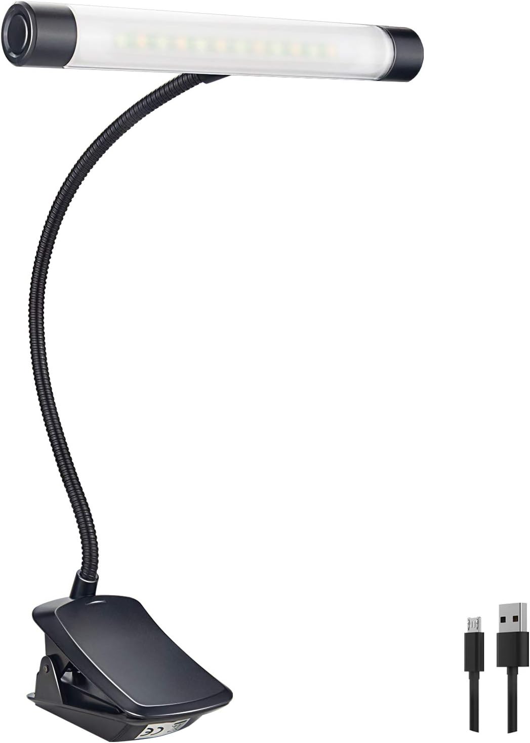 HONWELL Music Stand Light Rechargeable Book Reading Light Clip on Book