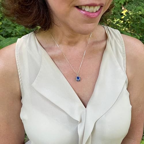 Miniatura 69 de Bottled Up Designs Handmade Vintage Lace Necklace, Recycled Vintage Bottle Glass, Sterling Silver, Eco Friendly, Made in USA, Birthday Gifts