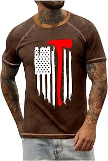 Stretchy Polyester Tops Man Stylish Short Sleeve Tshirt Crew-Neck Summer Cozy Printed Oversize Ruffle Hiking Tees Men