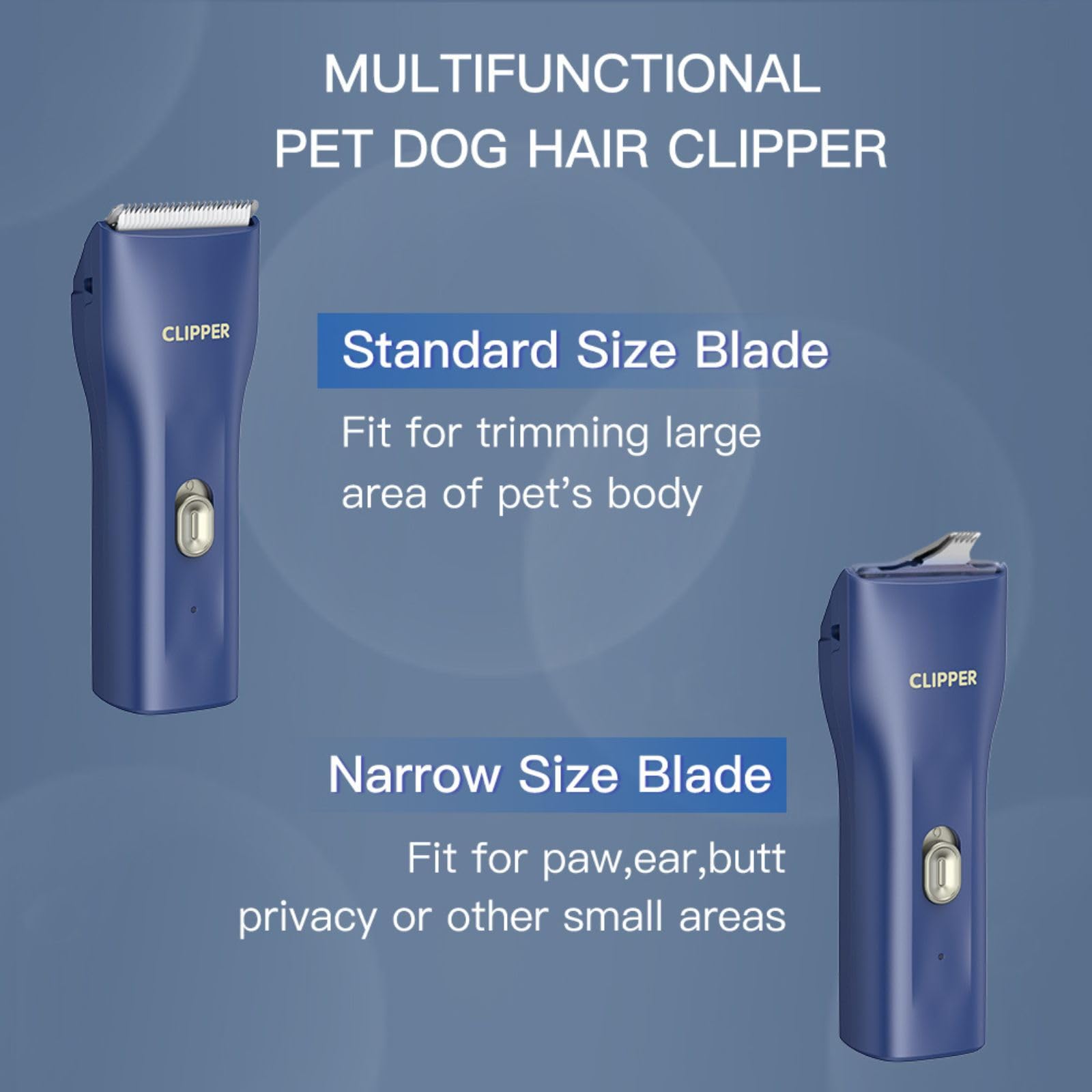 Kit per la toelettatura del cane Clipper per cappotto spesso a basso rumore Cordless Cat Hair Trimmer Rasoio ricaricabile Strumenti per la toelettatura degli animali domestici per animali piccoli e