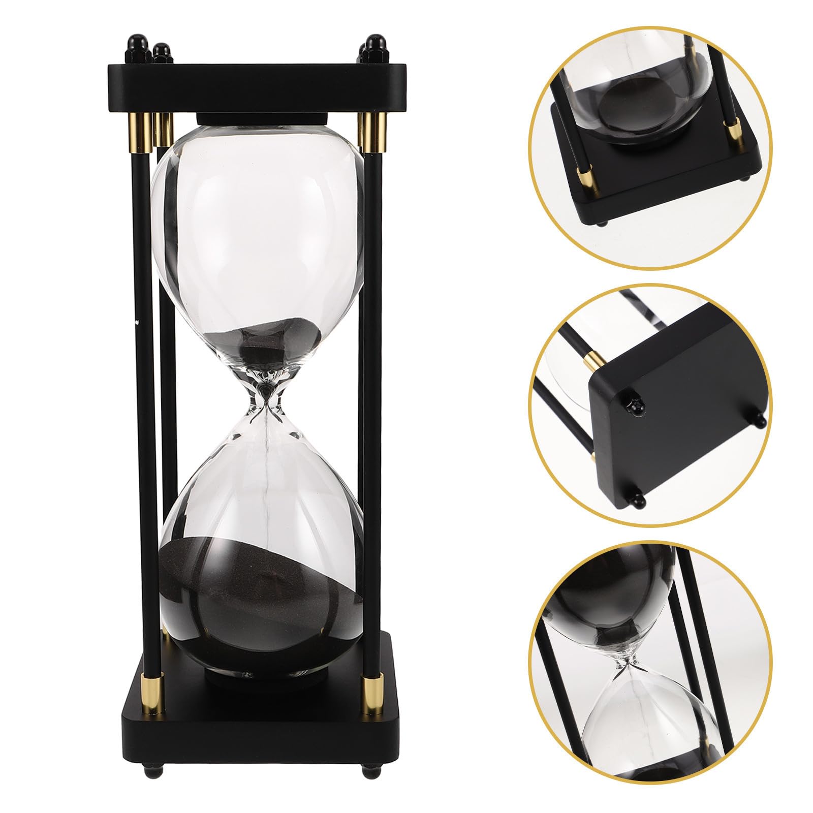 LALAFINA Reloj de Arena de Temporizador Diseño Vintage de 60 Minutos y Arena para Cocina y Trabajo Hogar