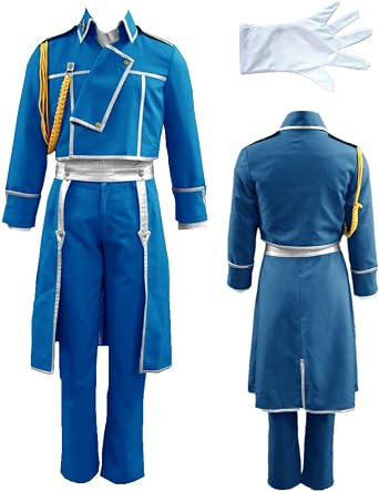 Anime Cosplay Blue Uniform Mens Outfit Halloween Costume