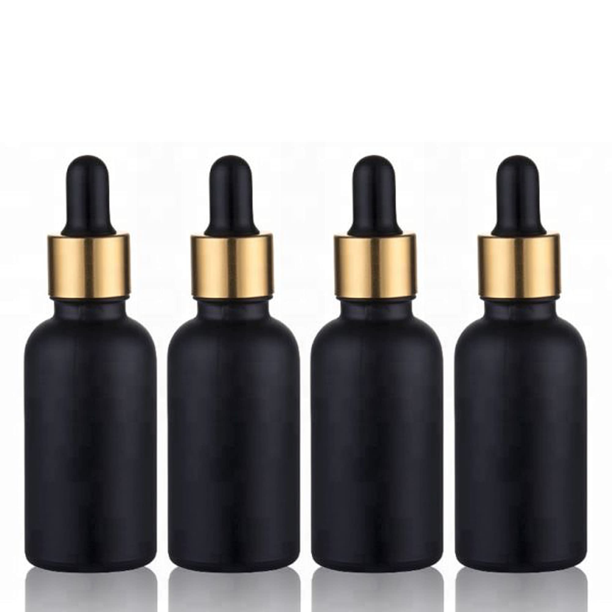 Multipurpose Black Color Matt Finish Round Glass Bottle, 30 ml with Black Glass Dropper (Pack of 4), for Beauty, Essential Oils, Blends, Skin Care, Travel, Toners, Cosmetic & DIY-image-38