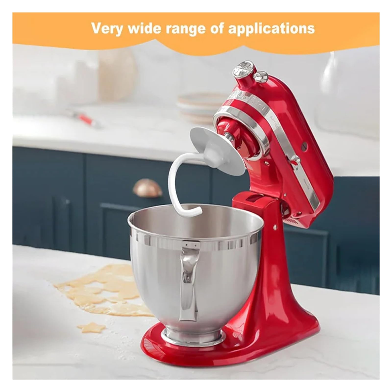 Compatible con KitchenAid, gancho for masa recubierto K45DH, KSM90/150