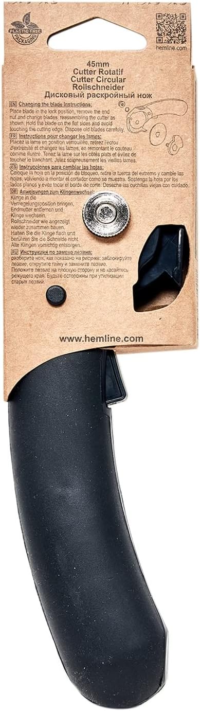 Hemline Rotary Cutter, Black/Gold
