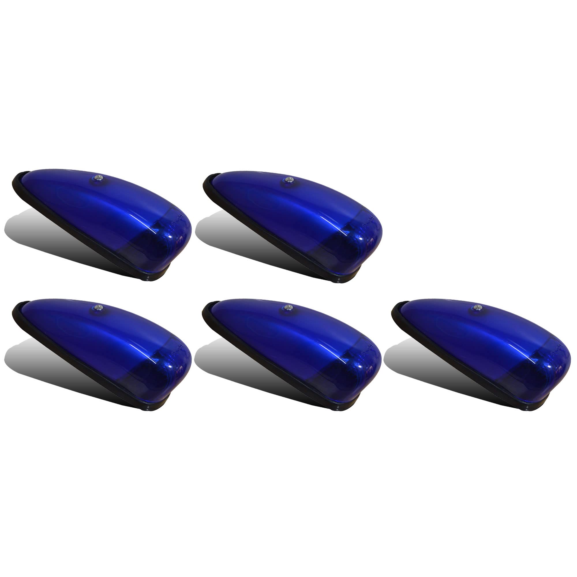 Confezione da 5 luci di Posizione Blu a Goccia Luci di Posizione a Goccia Decorative Impermeabili con Sostituzione di lampadine da 24 V per Camion Pesanti (Dimensioni libere)