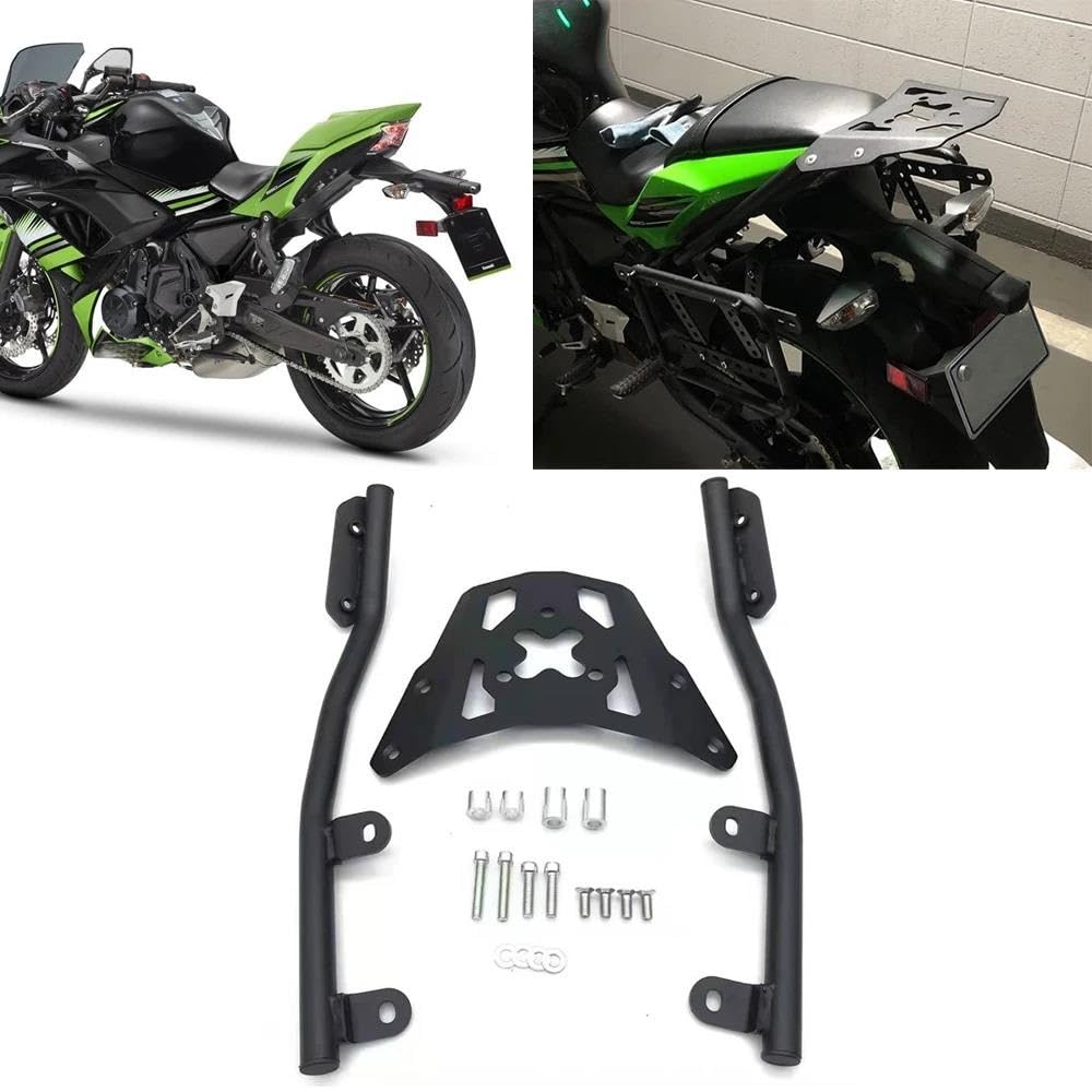 Portaequipajes Cajas Moto para Z650 650 EX650R 2017-2024 Portaequipajes para Motocicletas Estantes De Carga Trasera Soporte Extendido WIVAOKOLGR