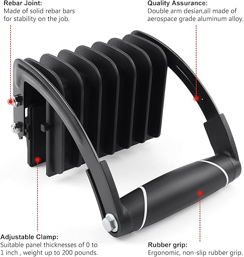 Miniatura 4 de Newdeli Portador de madera contrachapada profesional para paneles de yeso, herramienta de elevación de madera contrachapada para madera, tablero de