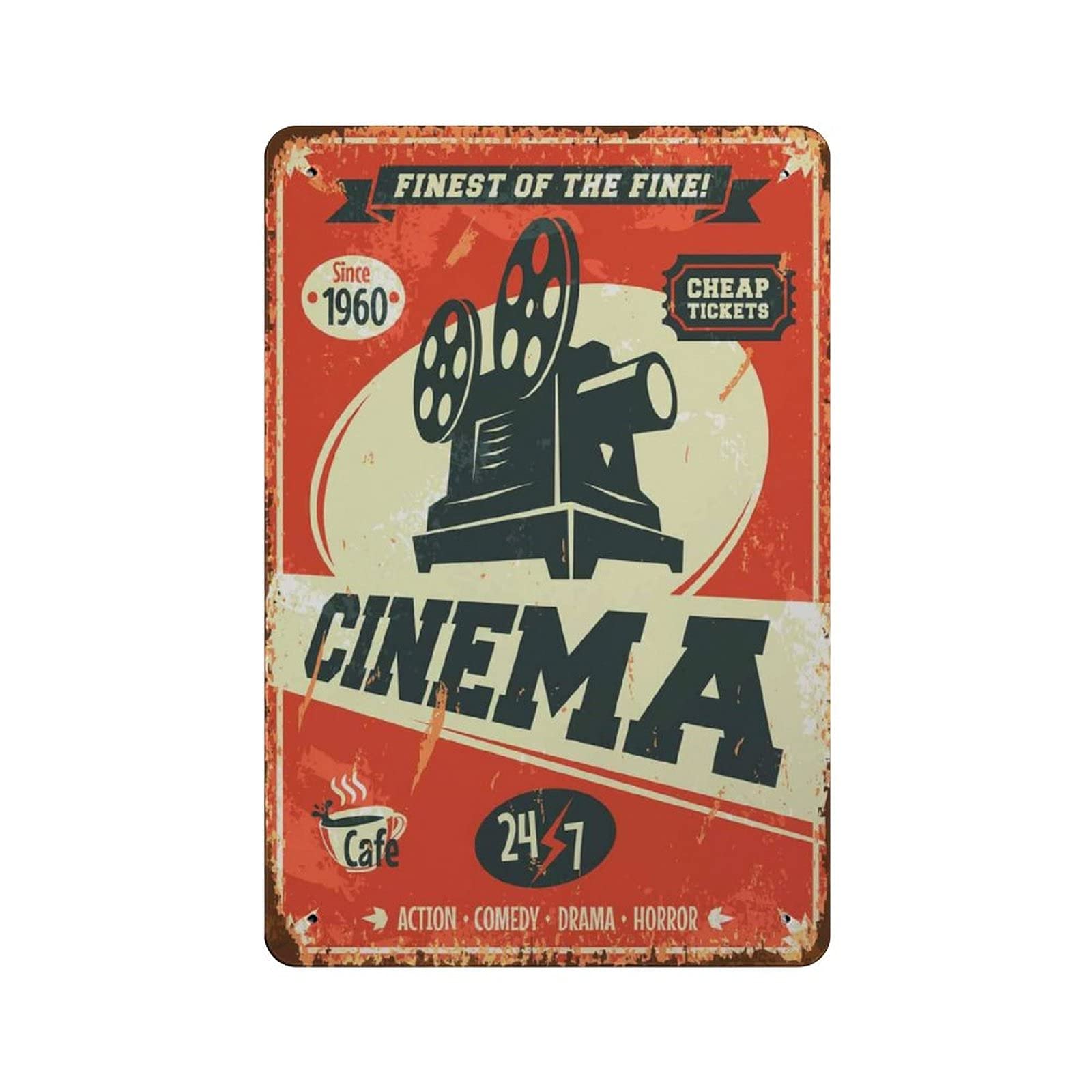 rayprint Finest of The Fine Movie Cinema Tin Sign Metal Plaque Art Hanging Iron Painting Retro Home Kitchen Garden Garage Wall Decor 12"x8"