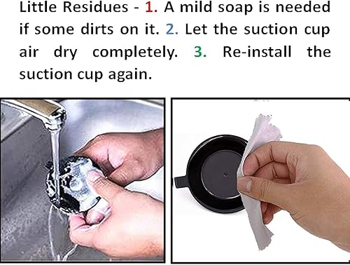 Miniatura 6 de Pmsanzay Perchero para sombreros, material acrílico, colgador de ventosa para automóvil y camión, soporte para sombreros, no se cae, sin daños en el