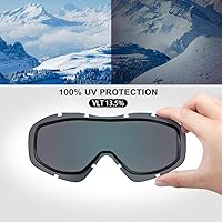 Vista 3 de OutdoorMaster OTG Gafas de esquí – Gafas sobre lentes para esquí y snowboard para hombres, mujeres y jóvenes – 100% de protección UV