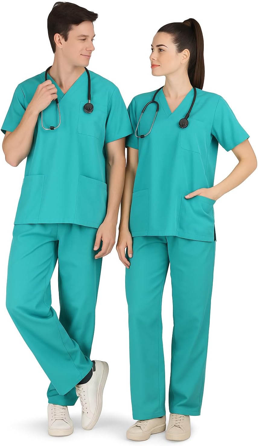 Silver Nano particle infused technology Medical Uniform for Men and Women Unisex Hospital Scrub Set