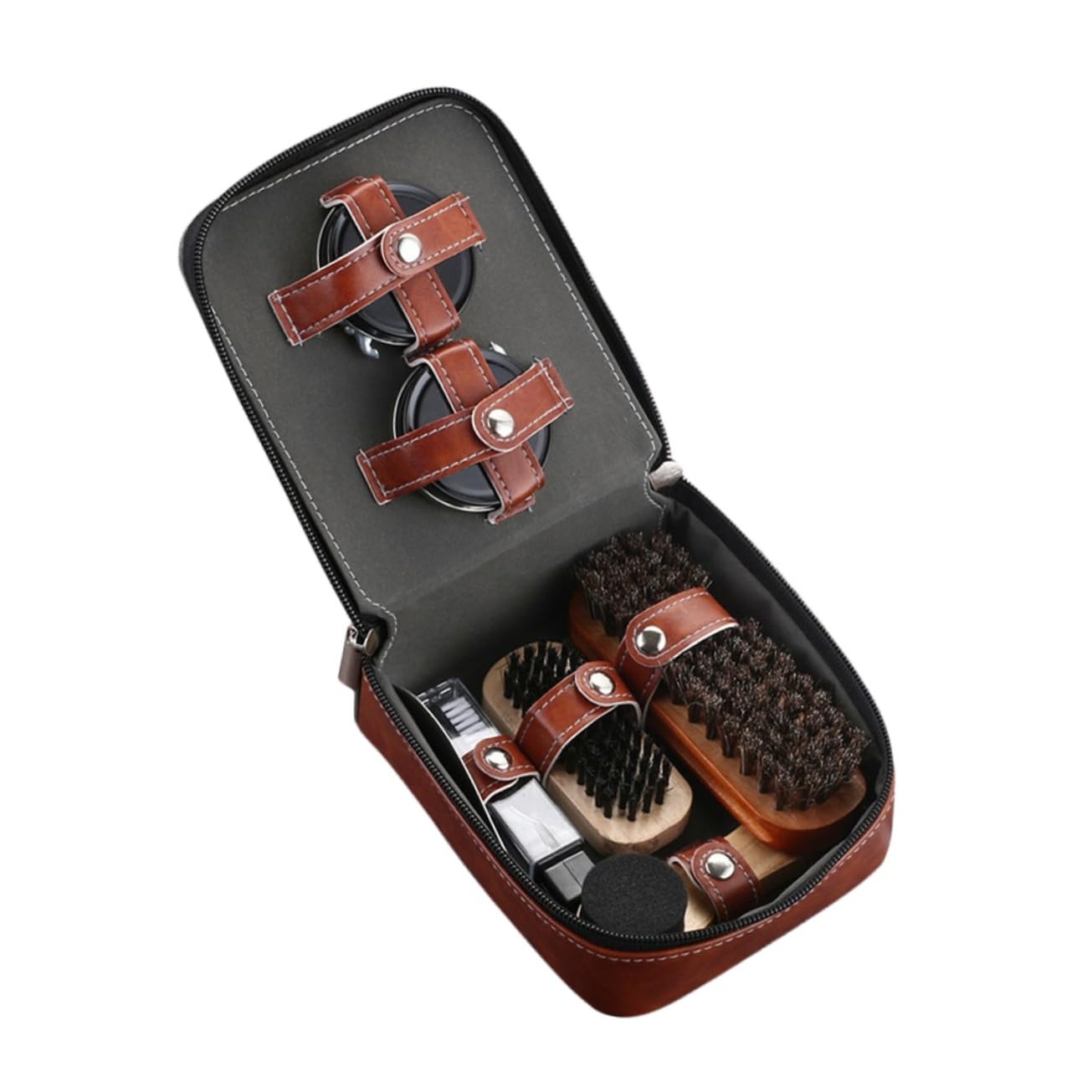 Beaupretty 9piezas Betún para Zapatos Cepillo De Limpieza y Cepillo Portátil Herramienta para Lustrar Zapatos Adecuado para Hombre y Mujer