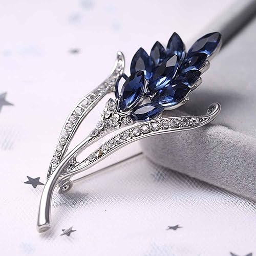 Miniatura 3 de Ezing Broche de cristal plateado plateado de 4 piezas de accesorios de ropa