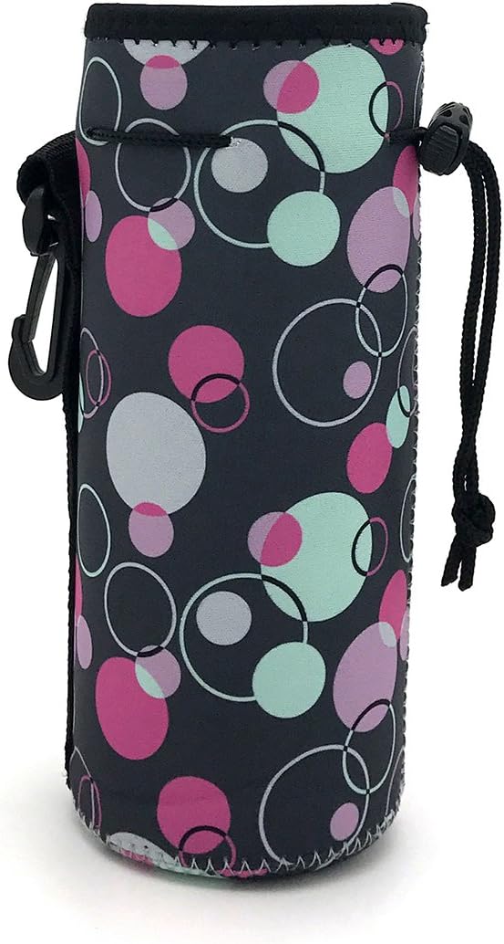 Wanty Neoprene 20 Oz Insulated Water Drink Bottle Cooler Carrier Cover Sleeve Tote Bag Pouch Holder Strap for Climbing Cycling and Running Outdoor Activities