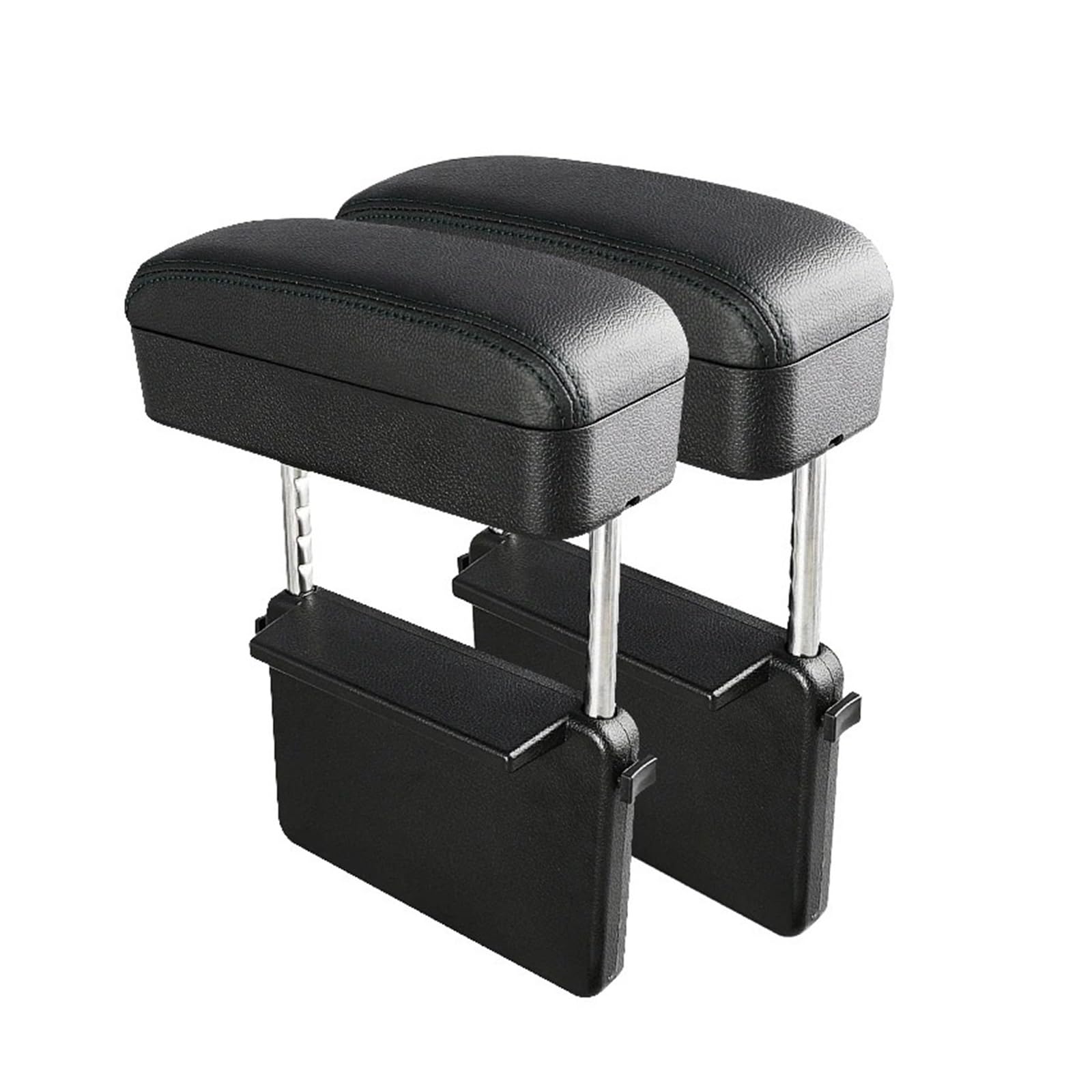 CGBWMB Arm Rest for Car Universal Car Styling Armrest Box Elbow Support Adjustable Center Console Rest Seat Gap Organizer Armrest Box(2 sets Full Black)