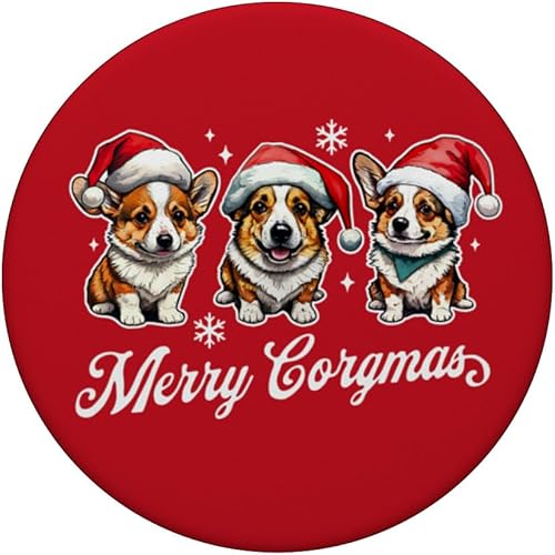 Miniatura 3 de Merry Corgmas - Cute Christmas Corgi - Corgi Lover Xmas PopSockets Standard PopGrip