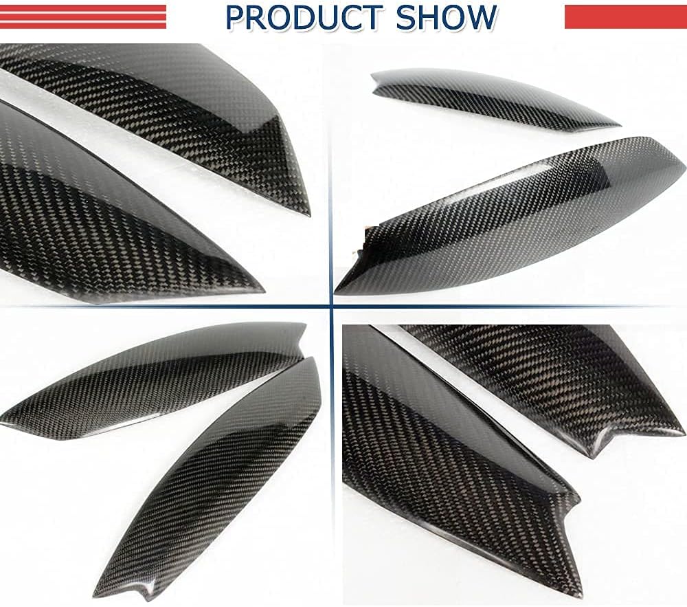 Carbon Fiber Car Front Headlamps Eyelids Headlight Eyebrows Trims For Volkswagen VW MK5 Jetta & Golf 5 MK5 GTI 2005-2009
