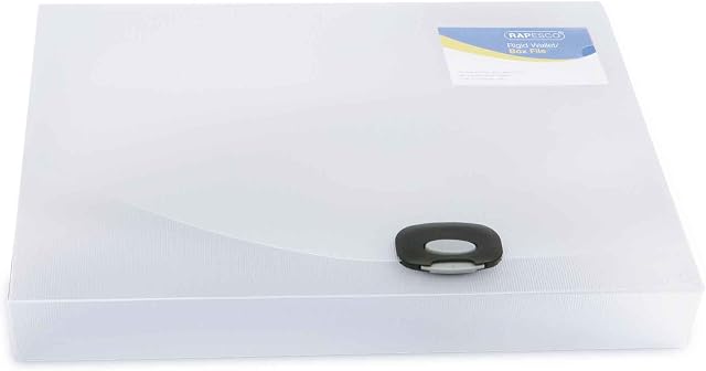Rapesco 0711 A4 Rigid Wallet / Box File - Clear Transparent - 40mm Storage Capacity