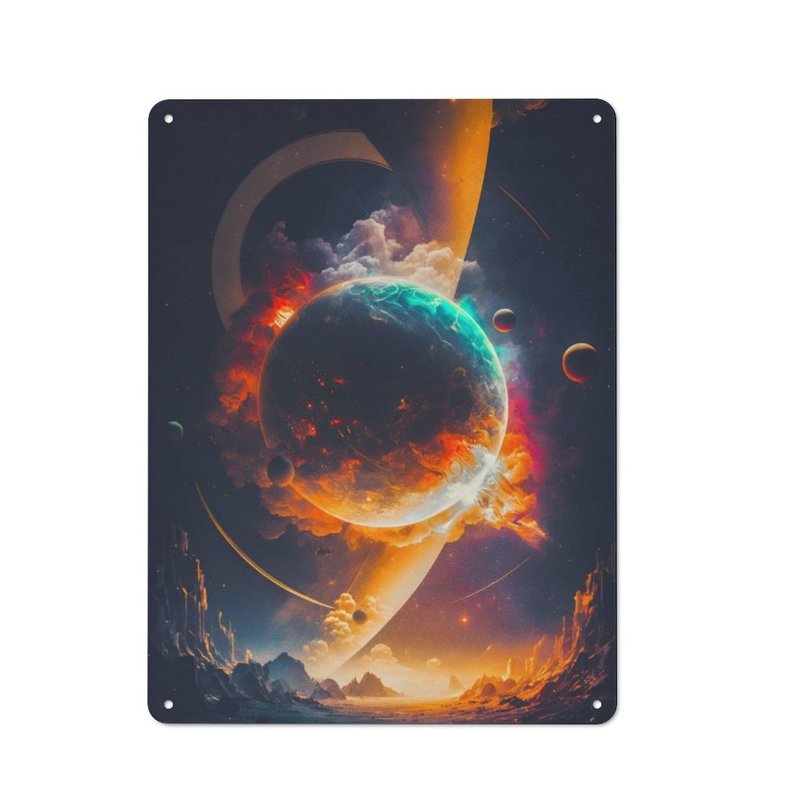 Nostalgic JUPITER Metal Wall Sign 40x30cm, Bar Wall Plaque for Pub, Home Bar, Shed Or Man Cave