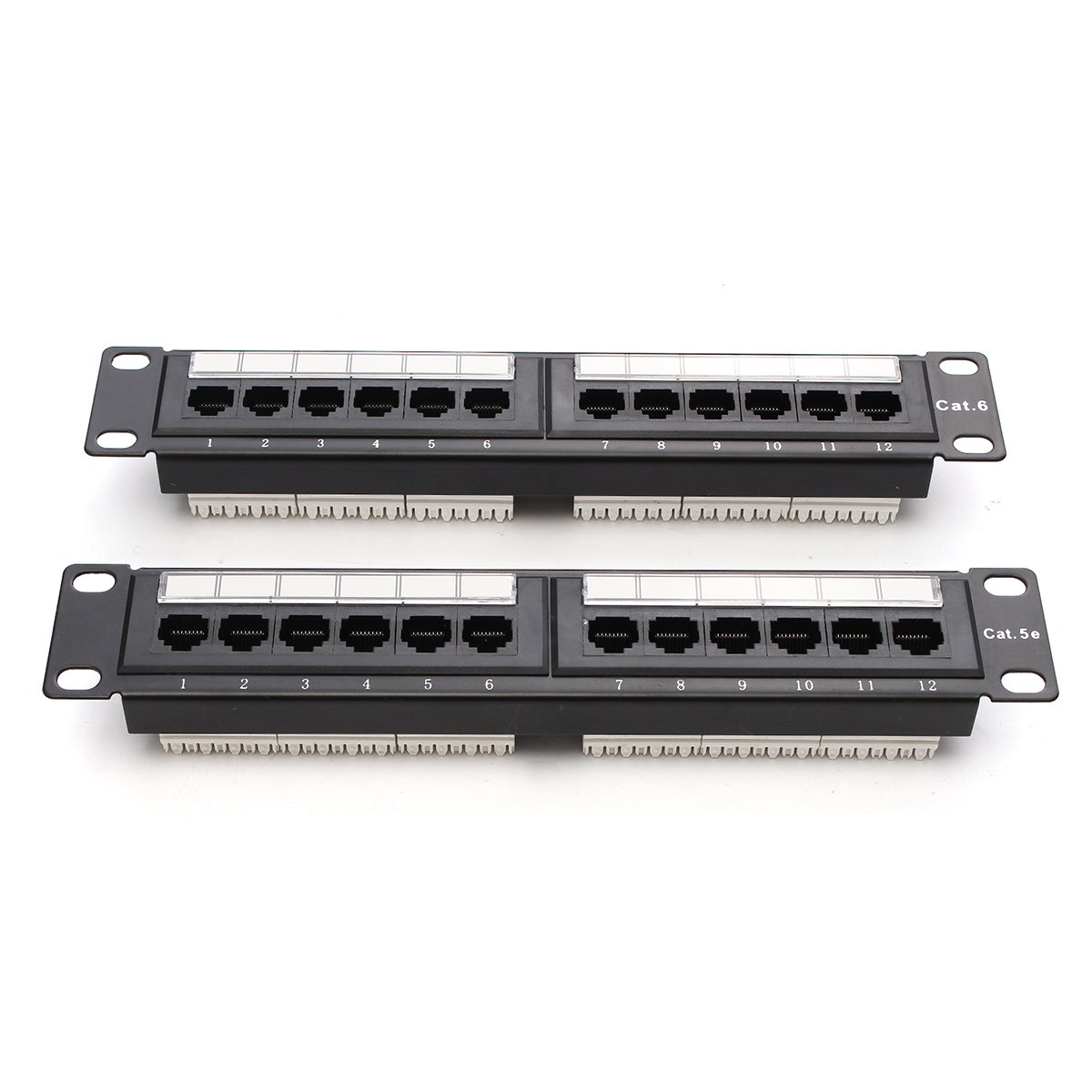 12 Port Cat6 Cat5 Rj45 Patchpanel Ethernet Netzwerk Rack Wandhalterung - #2
