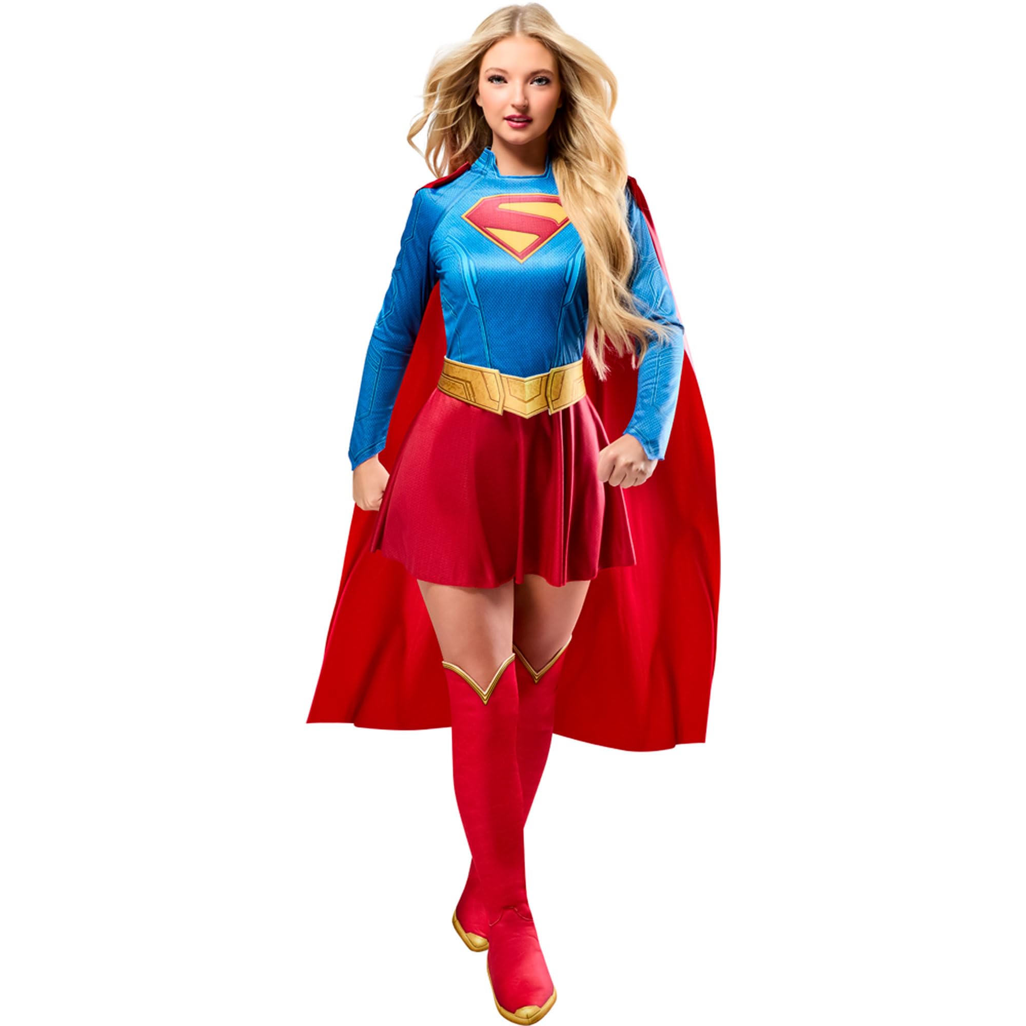Rubies Official DC Comics Deluxe Adult Supergirl Movie Costume, Size UK 10-12