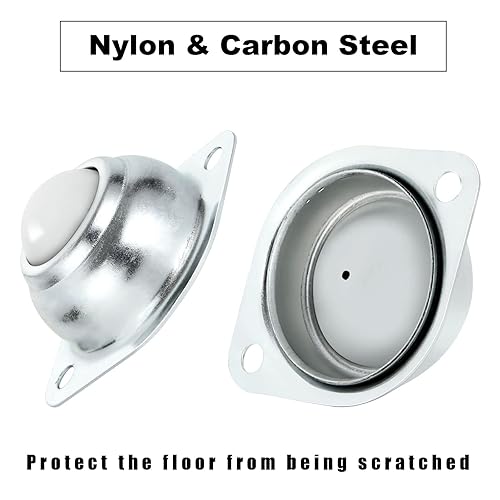 Miniatura 3 de Rodillos de rodamientos de bolas de 1 pulgada, transferencia de bolas silenciadas de nailon, rueda universal de 360°, rodamientos de transferencia