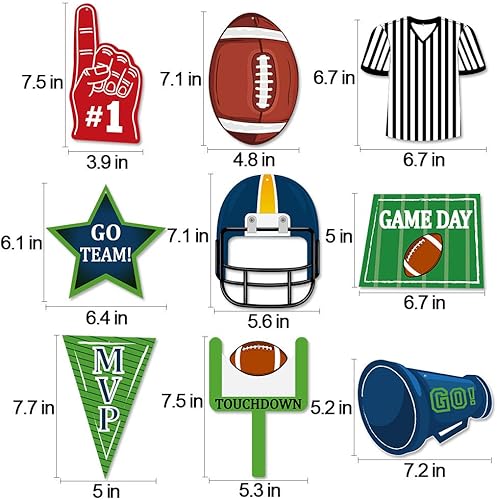 Miniatura 4 de Decoraciones de remolino colgante de fútbol de 36 quilates, decoración del día del juego del Super Bowl, suministros de fiesta de día de juego