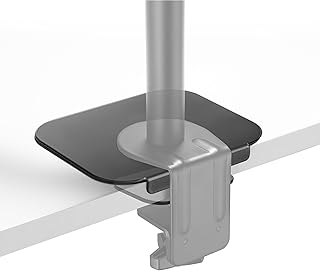 Mount-It! Monitor Mount Reinforcement Plate, Metal Plate for Desk, Protector for Fragile Thin Glass Tabletops, Monitor Arm Plate for use with Clamp or Grommet Installation, 2-Piece Reinforcement Plate