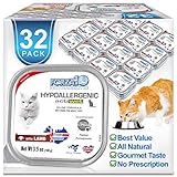 Forza10 Wet Hypoallergenic Cat Food, Lamb Flavor Canned Wet Cat Food, for Adult Cats with Allergy and Skin and Coat Conditions, 32 Pack Case of 3.5 Ounce Each
