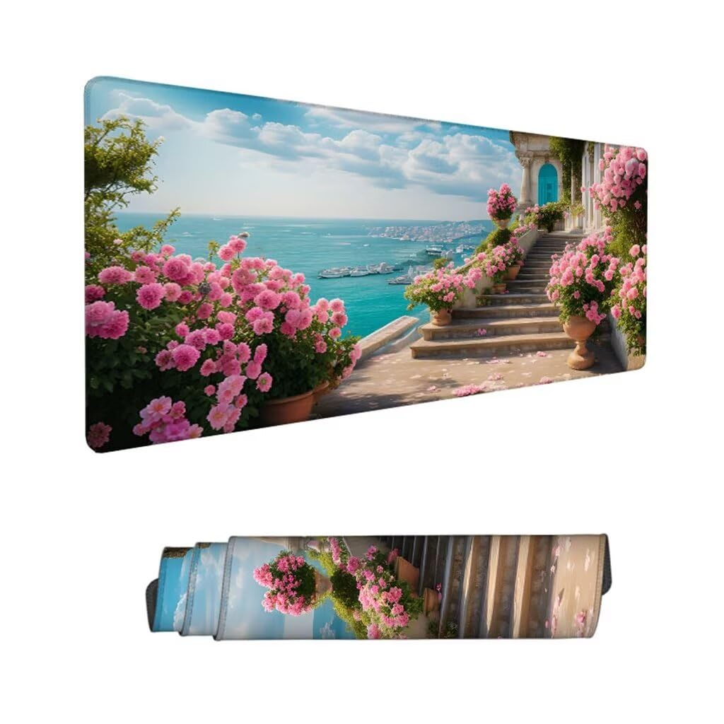Hs-887 Podkładka pod mysz XXL 1200 x 600 x 3 mm, podkładka pod mysz, wodoszczelna podkładka pod mysz dla graczy, z przyszytymi krawędziami, antypoślizgowy gumowy spód, akcesoria dla graczy, prezent