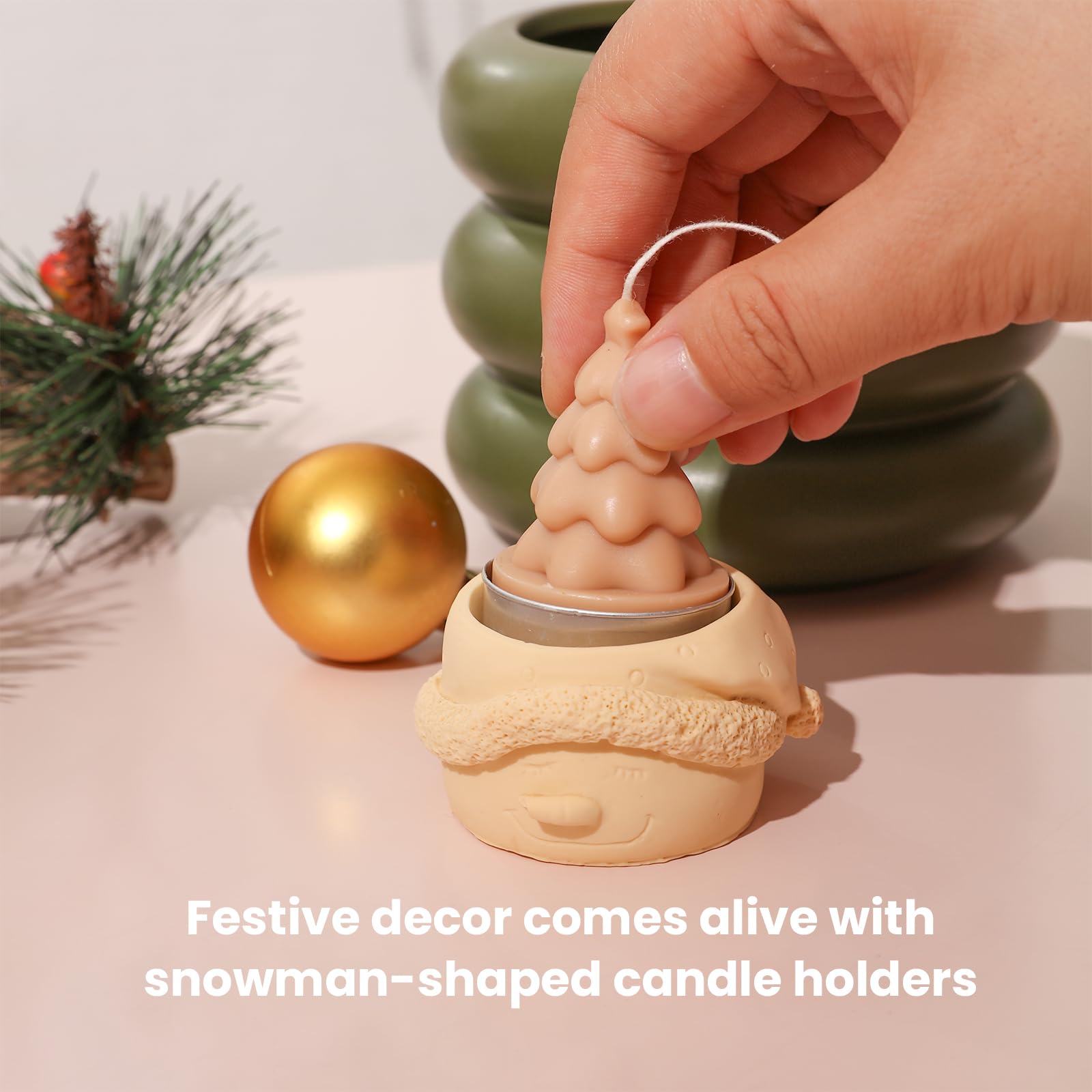 Boowan Nicole Schneemann Silikonform - Teelichthalter Für Beton & Kerzen Selbst Machen