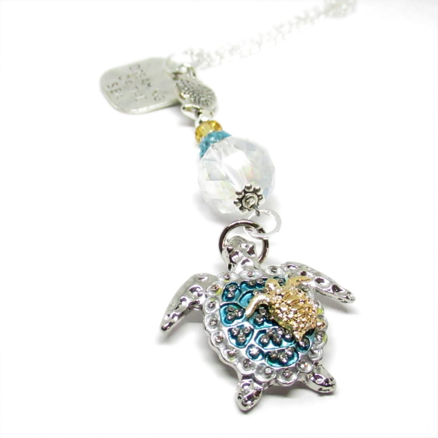 Sea Turtle Rear View Mirror Charm, Beach Gifts for Women, Sun Catcher for Car, Mom and Baby Turtle Gift for Mother's Day - Image 5