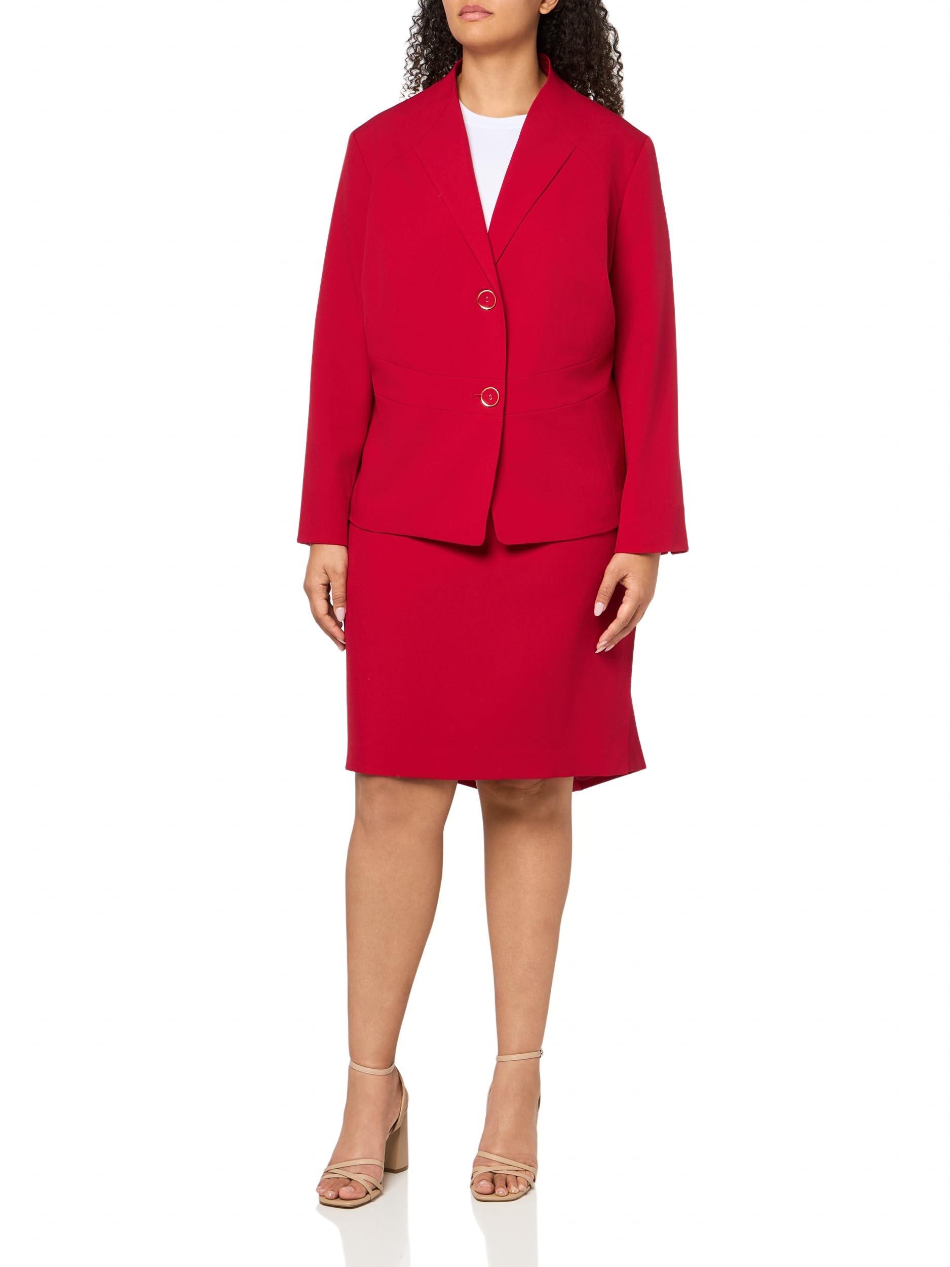Le Suit Womens Jacket Skirt Suit