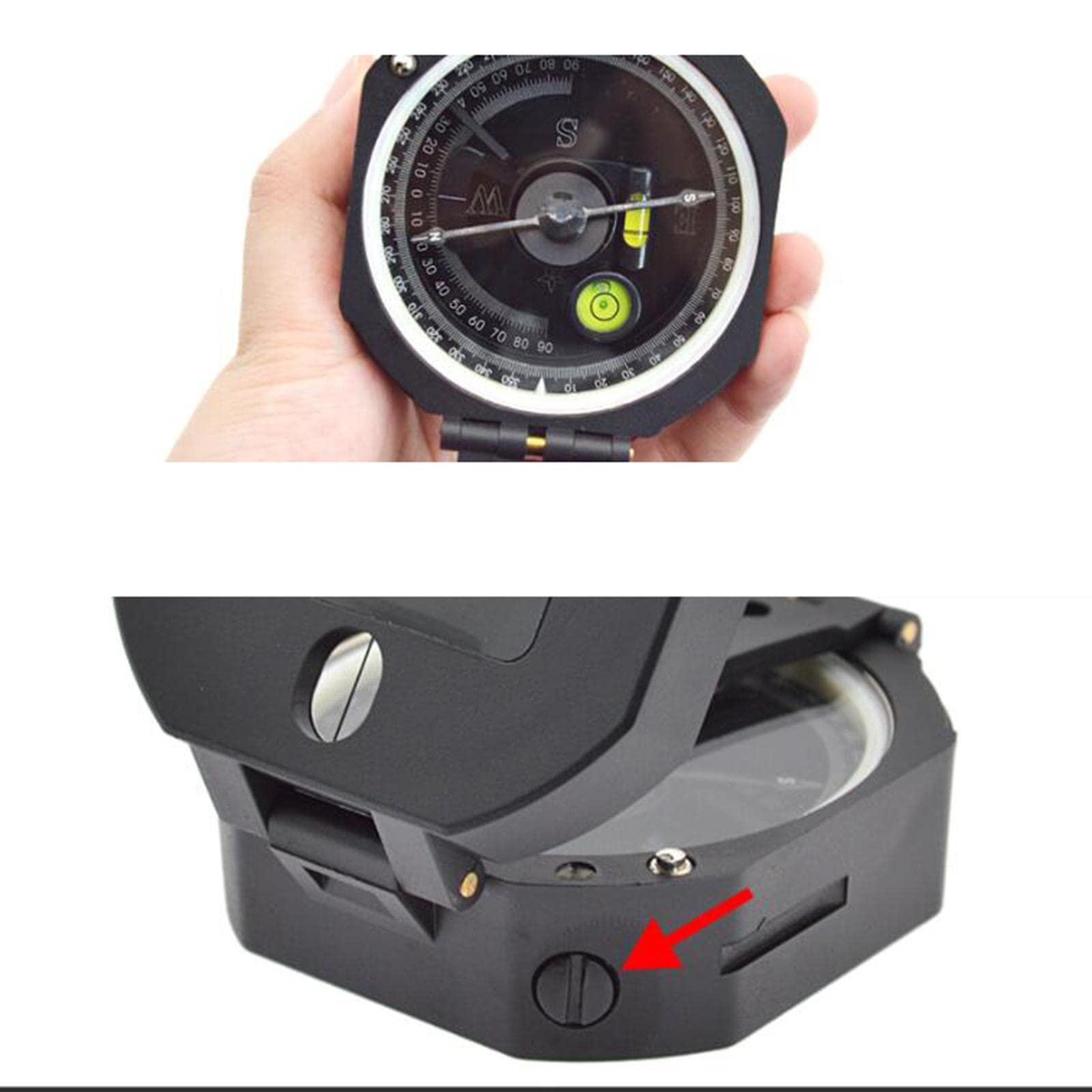Oshhni Boussole de Camping avec Poche pour La Randonnée et La Géologie