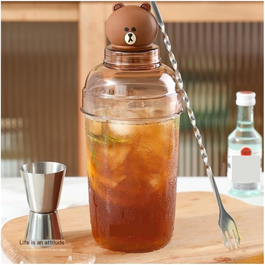 Cocktail Shaker 5-Piece Mixer Shaker Set with Ice Crusher & Hand Punch for Cocktail & Lemon Tea