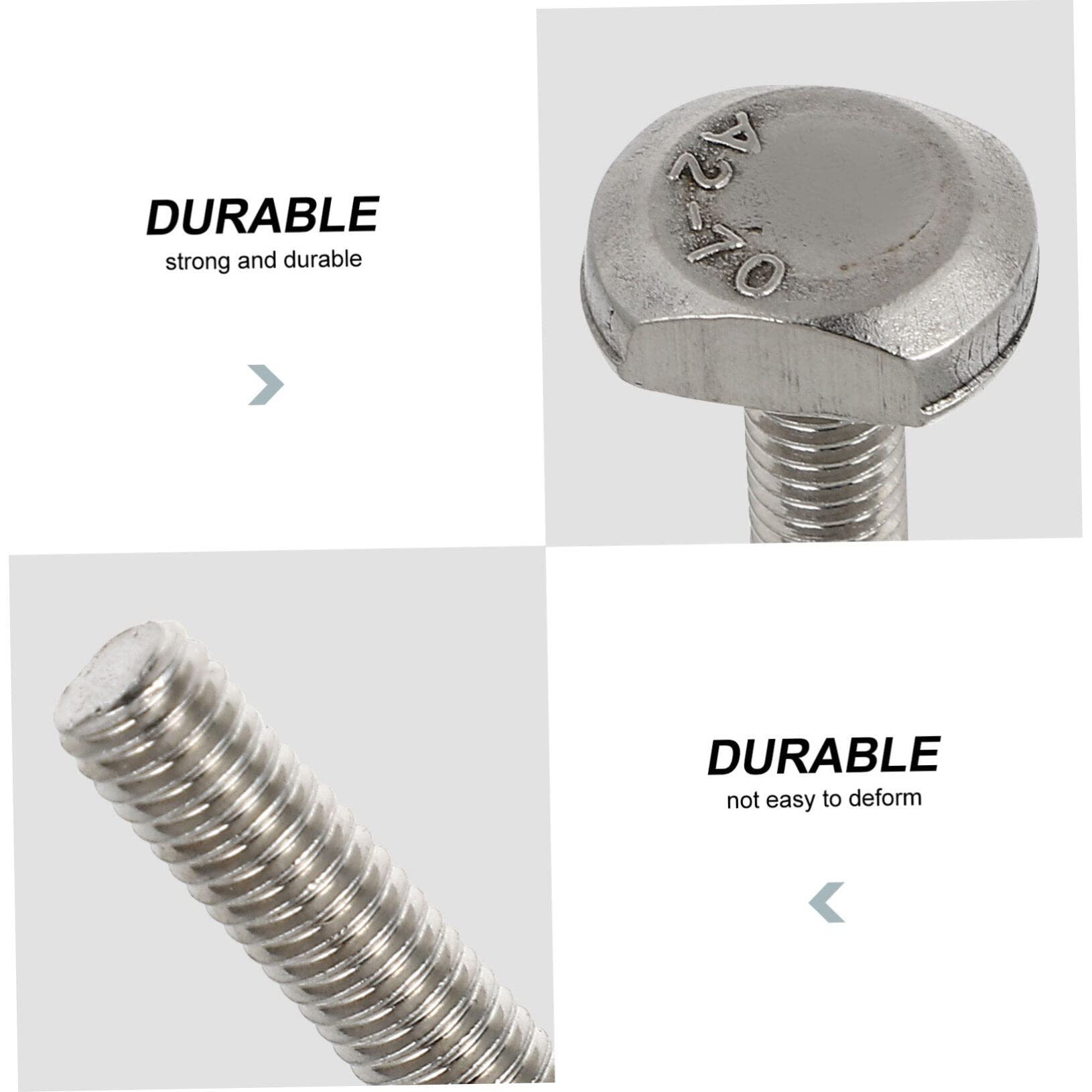 Housoutil Stainless Steel t Bolts Square Head Threaded Rod Bolt Clamping Bolt 20pcs Set