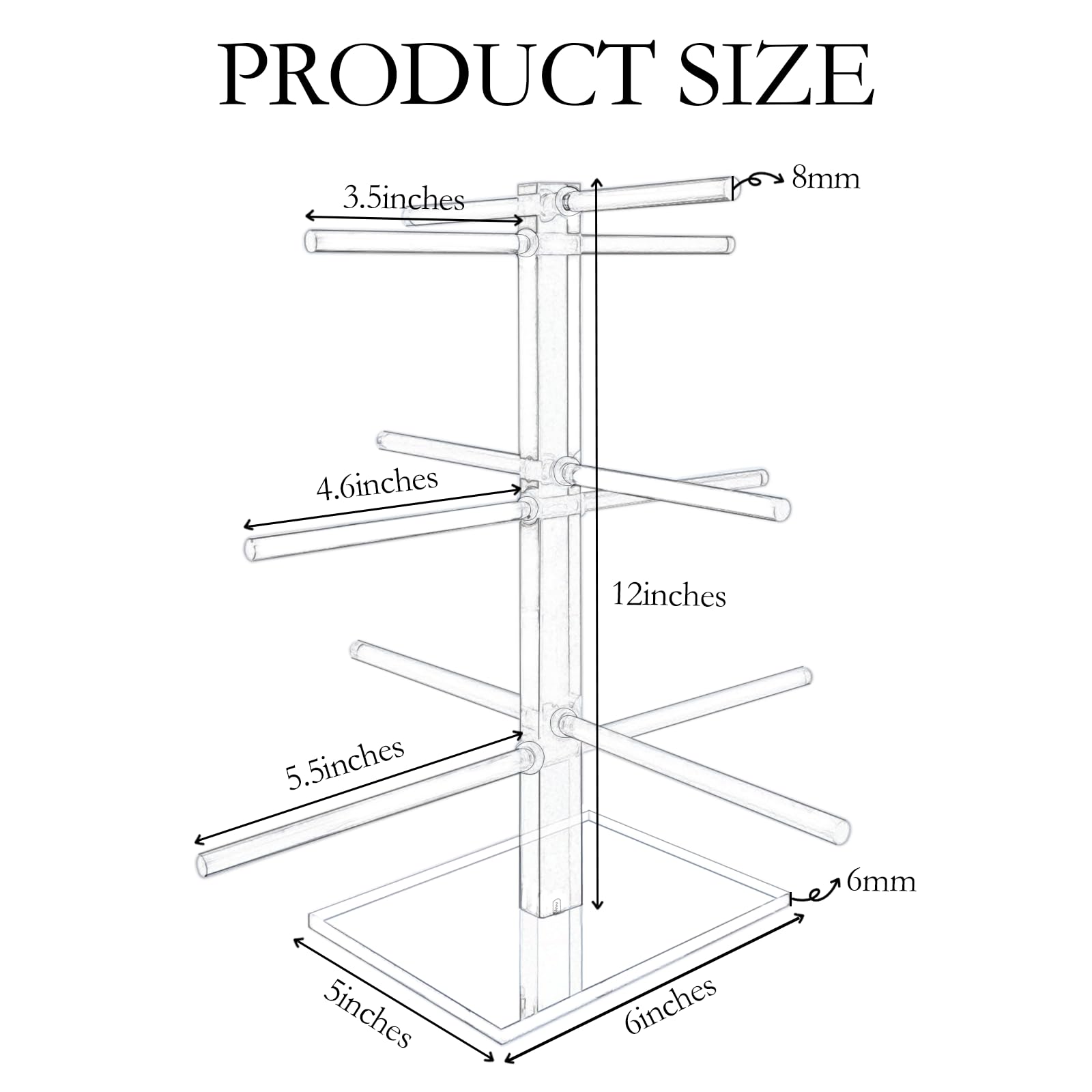 LUGUNU Acrylic Tree Shaped Donut Stand (Capacity for 24 donuts),Donut Wall Display Stand, Reusable Clear Donut Display Rack for Donut Party Decorations Shower Birthday Party