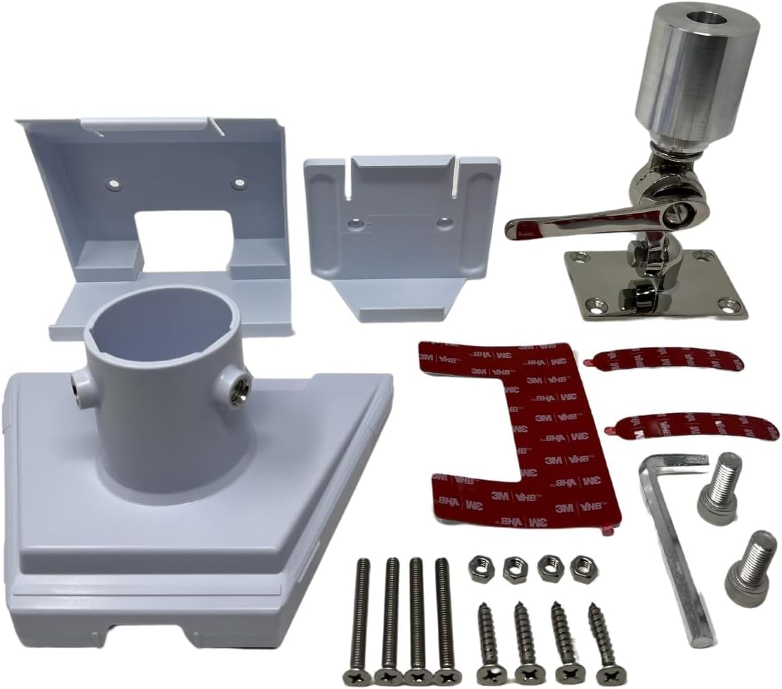 Marine-Grade Heavy-Duty Adjustable Base Mount for Starlink GEN 3 Antenna - Flat Dish Base Perfect for Boats, Yachts, Sailboats, and Trawlers (LM-SG3-HDBRK)