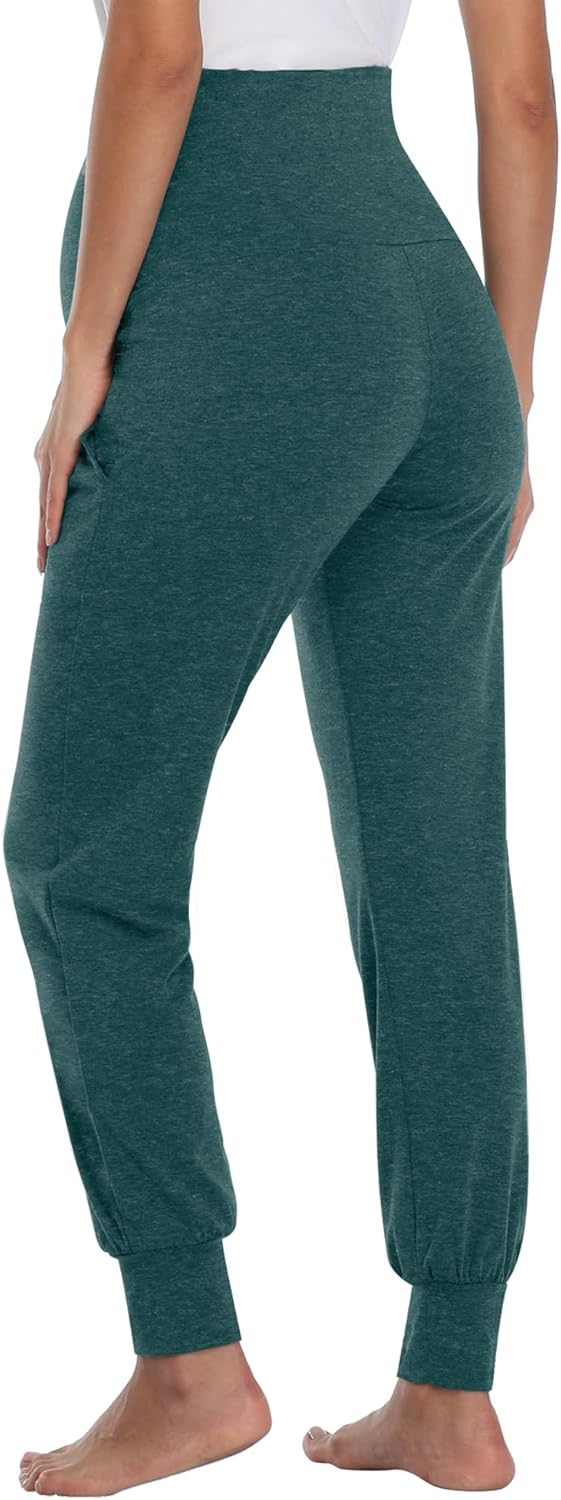 AMPOSH Women's Maternity Pants Stretchy Lounge Workout Sweatpants Casual Loose Comfy Pregnancy Joggers with Pockets - Image 4